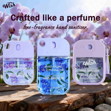 Violet Orchid & Sandalwood Hand Sanitizer Bundle, 2x1.2oz + 1x1.5oz