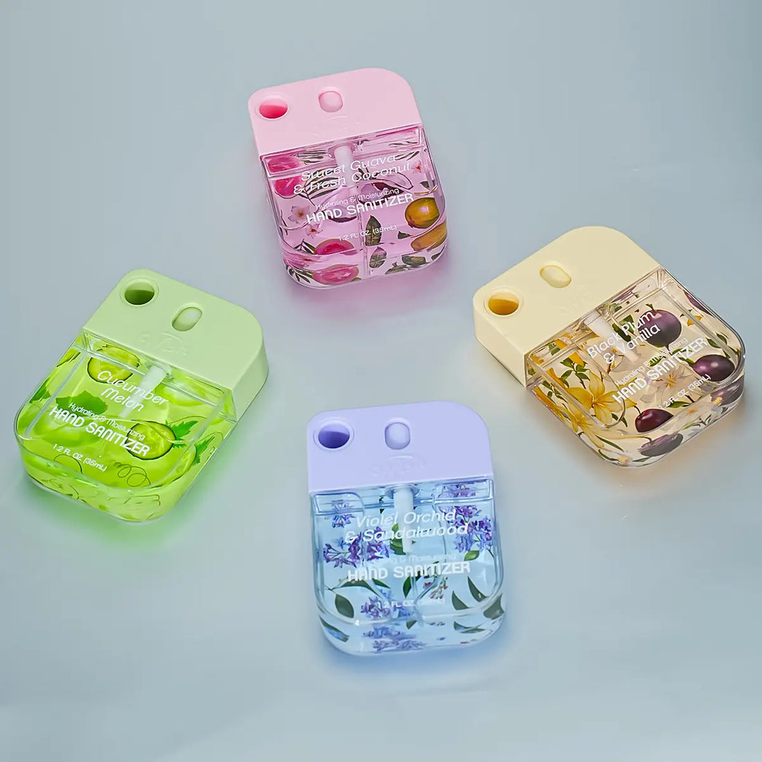 Black Plum / Cucumber Melon / Sweet Guava / Violet Orchid Hand Sanitizer Bundle, 1.2 oz Each