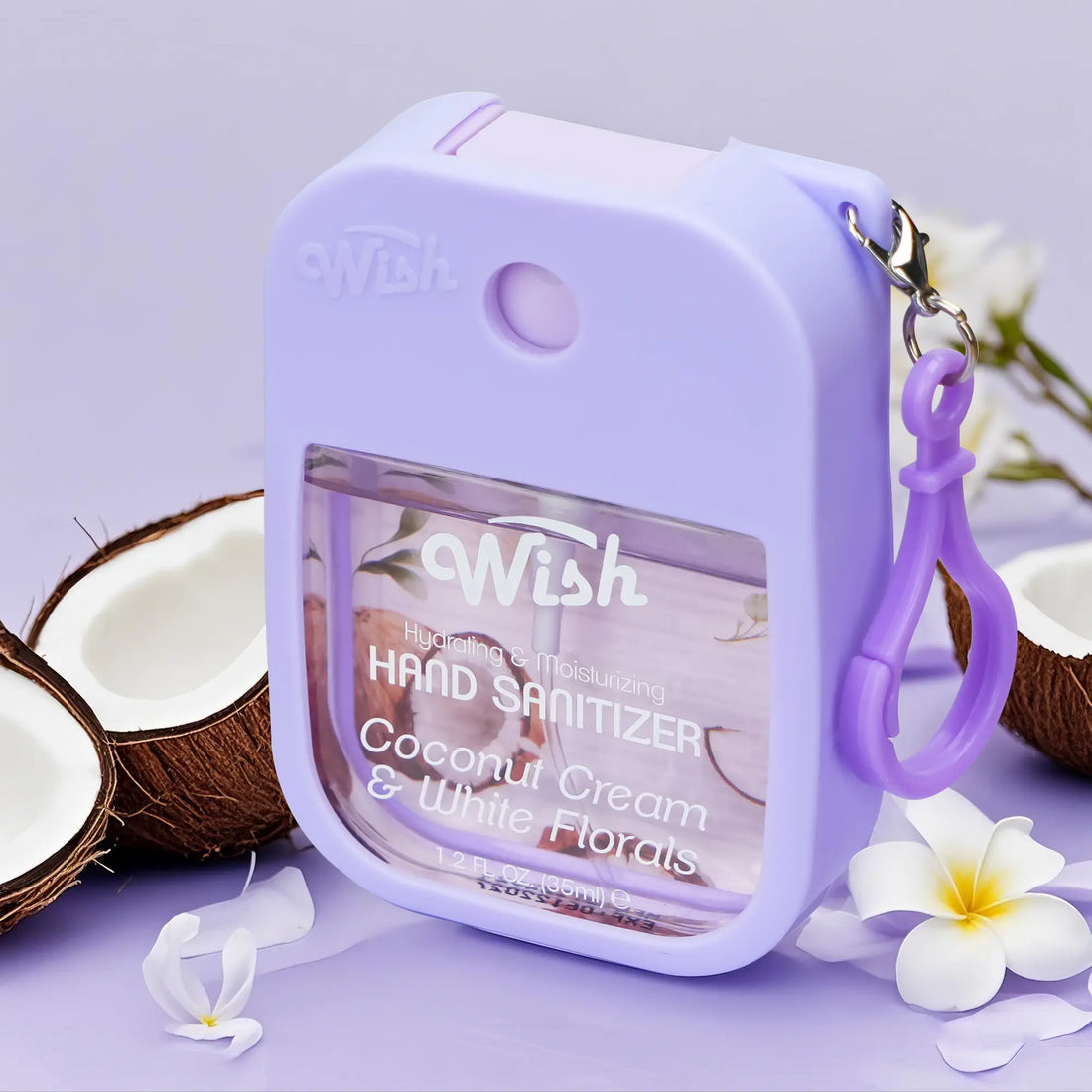 Coconut Cream & White Florals 1.2 oz w/ Silicone Case & Keychain