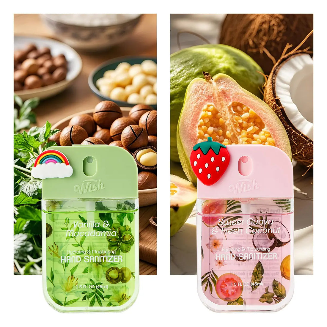 2 Pack DIY Hand Sanitizer Gift Box, 1.5 oz Each, Sweet Guava / Vanilla