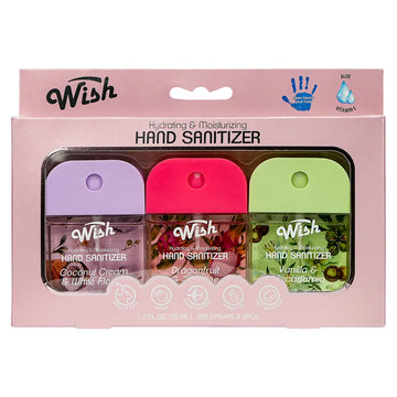 3 Pack Hand Sanitizer Gift Box, 1.2 oz Each, Coconut Cream / Dragonfruit / Vanilla