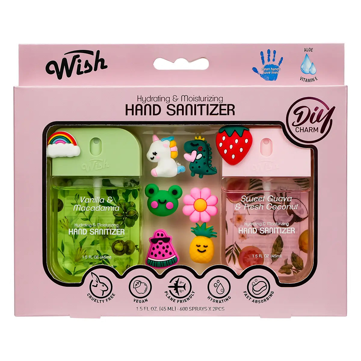 2 Pack DIY Hand Sanitizer Gift Box, 1.5 oz Each, Sweet Guava / Vanilla