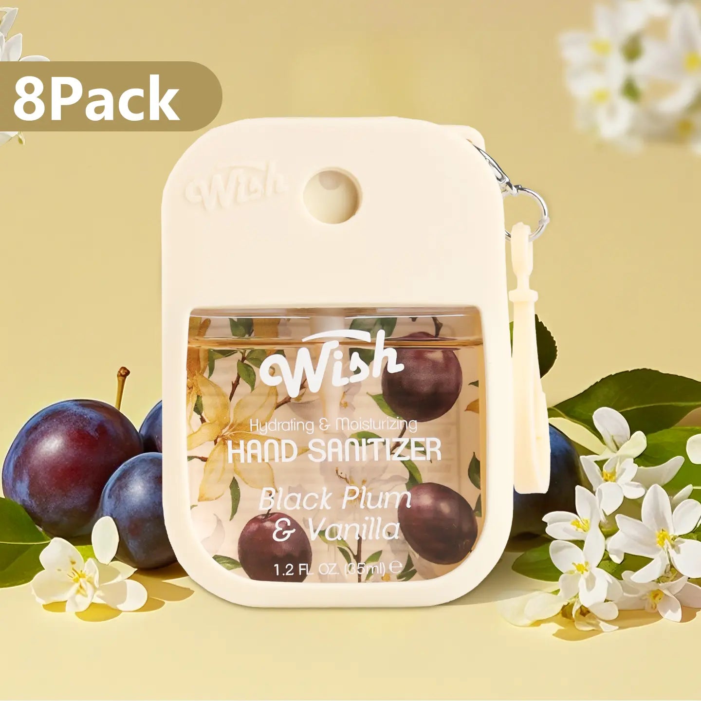 Wish Black Plum Scented Hand Sanitizer Spray 1.2oz | Portable
