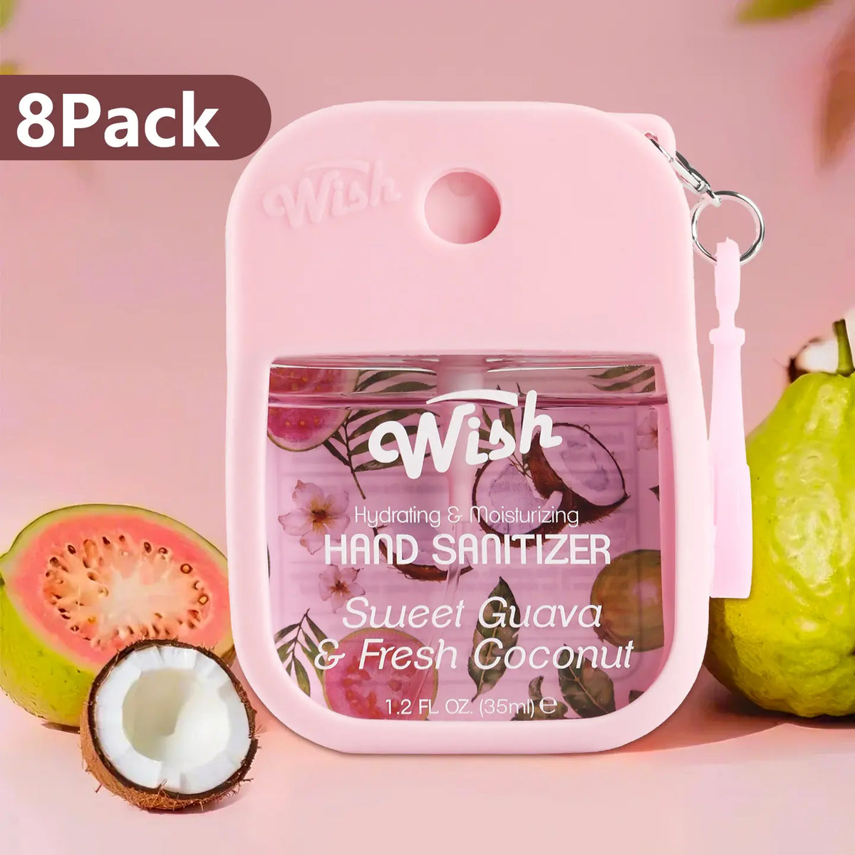 Sweet Guava Scent Hand Sanitizer - 1.2oz | Portable Silicone Case