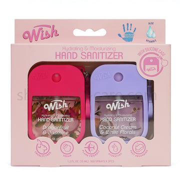 2 Pack Hand Sanitizer Gift Box, 1.2 oz Each, Coconut Cream / Dragonfruit