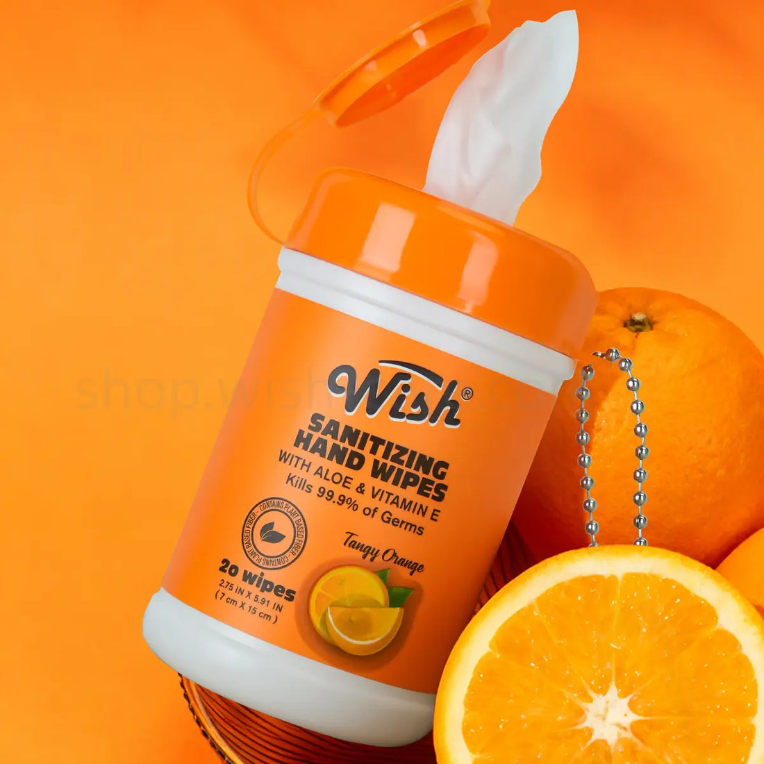 Sanitizing Hand Wipes 20CT, Fresh Kiwi / Sweet Watermelon / Tangy Orange / Zesty Lemon