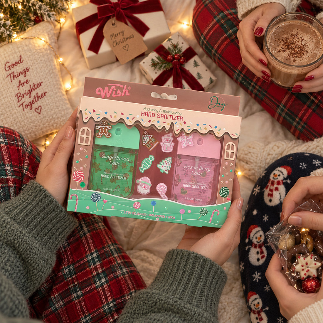Christmas Latte + Wipes 2 Gift Box Bundle —2 × 45mL Sprays + 75 Wipes